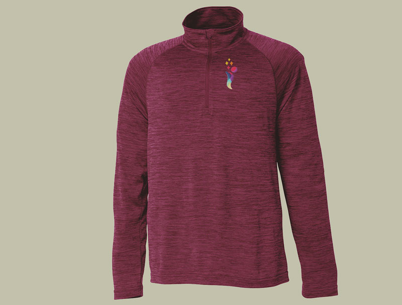 Performance Pullover Mens Maroon